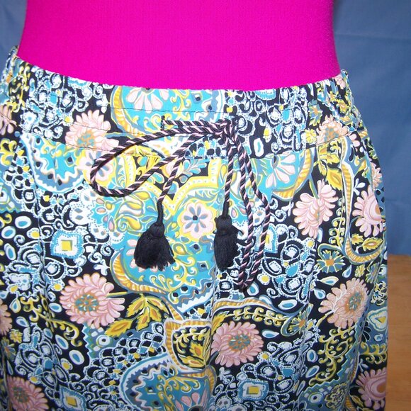 **Last Chance Item** Loft Drawstring Elastic Waist Floral Skirt Sz M - Picture 3 of 8